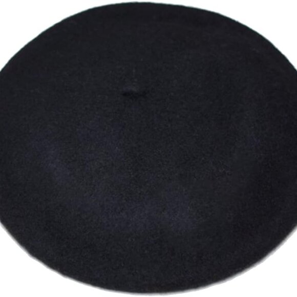 Accessories - Women French Wool Beret Hats - Solid Color Classic Beanie Winter Cap